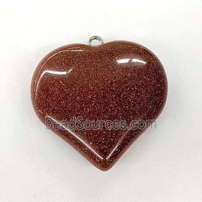 Golden Sandstone Heart Pendant