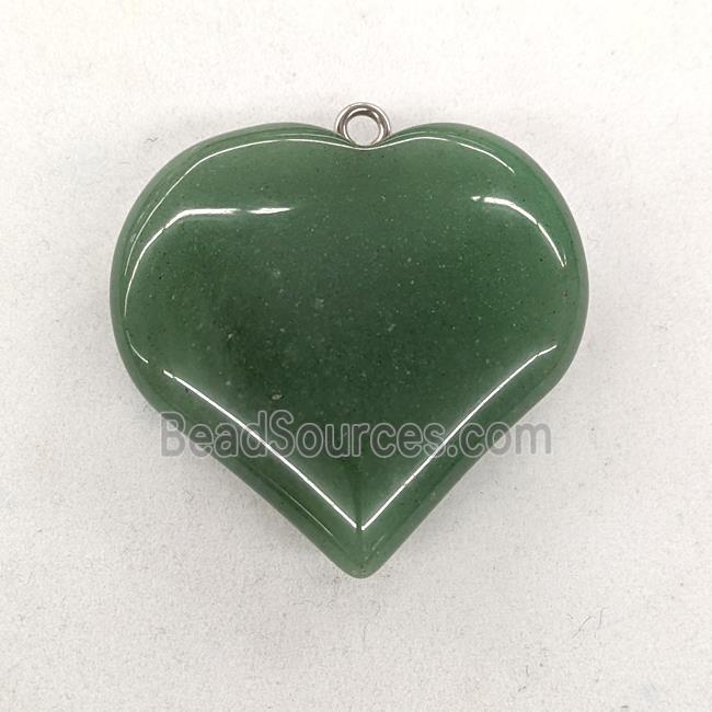 Natural Green Aventurine Heart Pendant