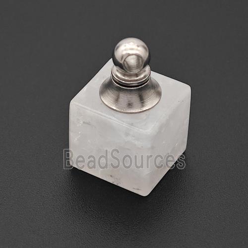 Natural Clear Quartz Perfume Bottle Pendant