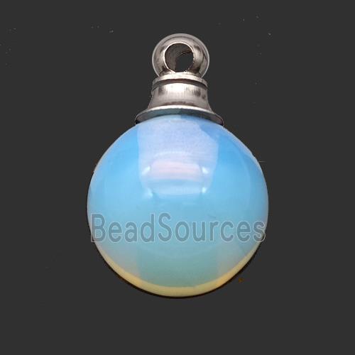 Opalite Perfume Bottle Pendant Sphere