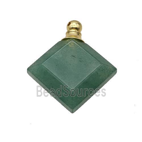 Natural Green Aventurine Perfume Bottle Pendant Square