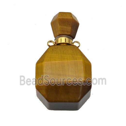 Natural Tiger Eye Stone Perfume Bottle Pendant