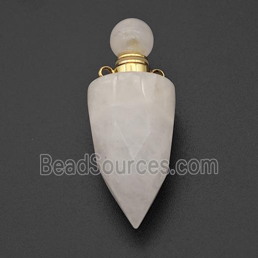 Natural Clear Quartz Perfume Bottle Pendant Bullet