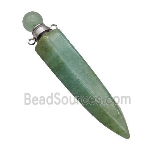 Natural Green Aventurine Perfume Bottle Pendant Bullet