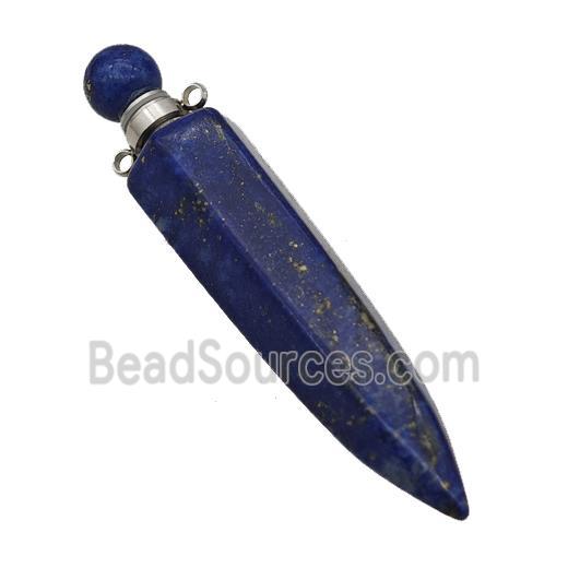 Natural Blue Lapis Lazuli Perfume Bottle Pendant Bullet