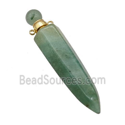 Natural Green Aventurine Perfume Bottle Pendant Bullet