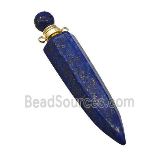 Natural Blue Lapis Lazuli Perfume Bottle Pendant Bullet