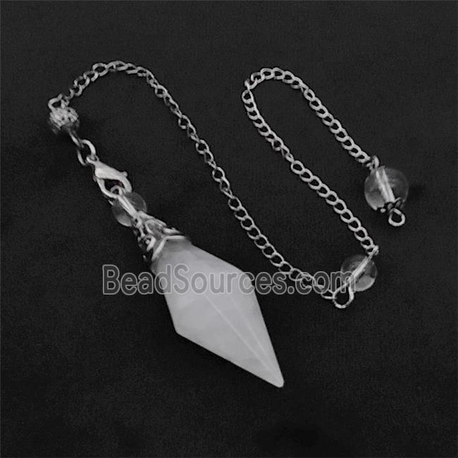 Clear Quartz Pendulum Pendant With Chain