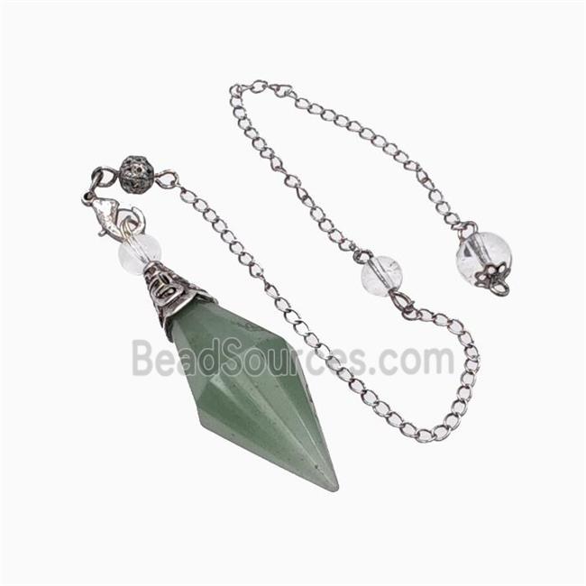 Green Aventurine Pendulum Pendant With Chain