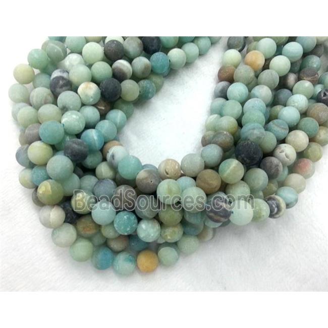 round matte Amazonite Beads