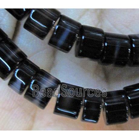 natural onyx bead, A-grade, heishi, black