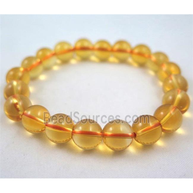 Citrine bracelet, AA grade, round