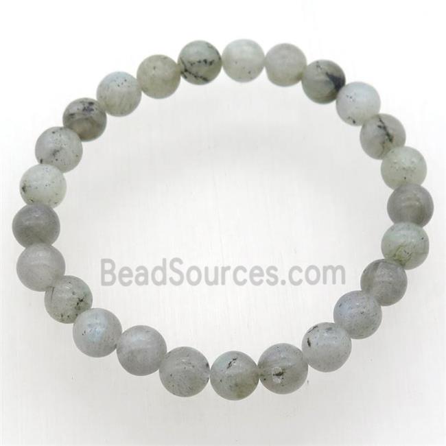 round Labradorite bead bracelet, stretchy