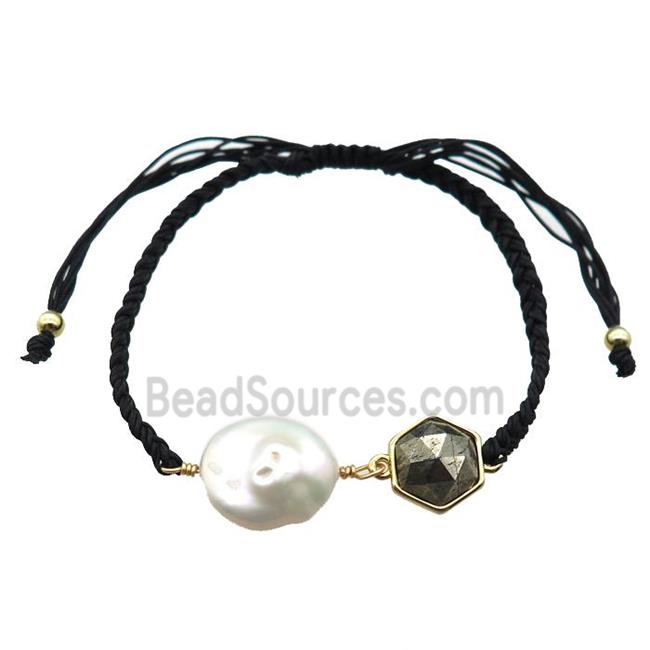 handmade bracelet with pearl bead