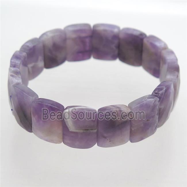 Dogtooth Amethyst Bracelet, stretchy