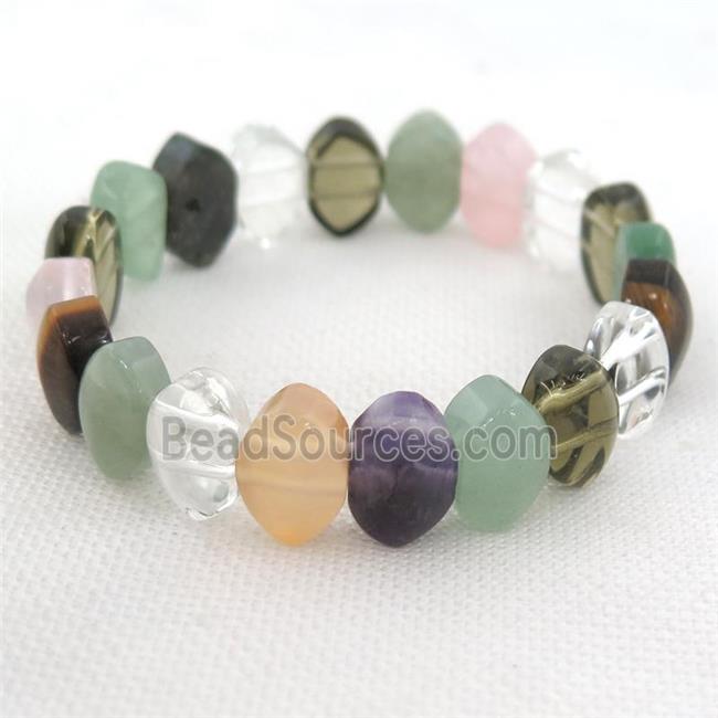 mixed Gemstone Bracelets, stretchy