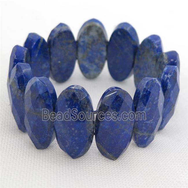 natural Lapis Bracelets, stretchy, AA-grade