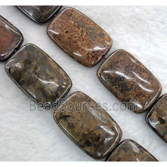 Bronzite Stone Bead, rectangle