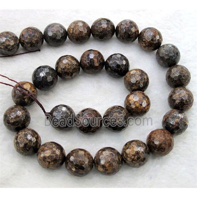 faceted round Bronzite Beads