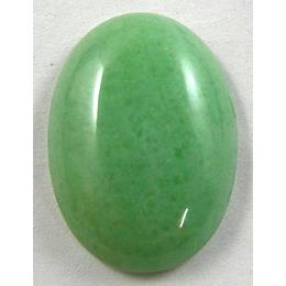 Green Aventurine, Cabochon, flat-back Oval