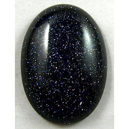 Blue SandStone Cabochon, flat-back Oval