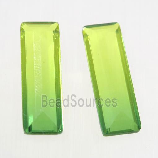 synthetical multicolor Tourmaline cabochon, no hole, rectangle