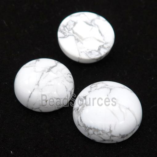 white Howlite Turquoise Cabochon, circle