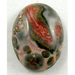 Rhyolite Jasper, Cabochon, flat-back Oval