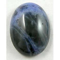 Howlite Lapis, Cabochon, flat-back Oval