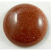 GoldStone, Cabochon, flat-back round