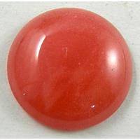 watermelon quartz Cabochon, flat-back Round