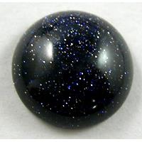 Blue SandStone Cabochon, flat-back Round