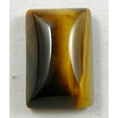 Tiger eye stone, Cabochon, flat-back Rectangle