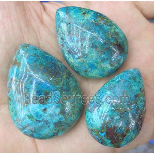 chrysocolla cabochon, mixed shape