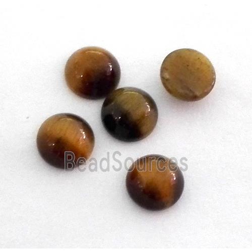 tiger eye stone cabochon, round