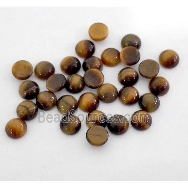 tiger eye stone cabochon, round