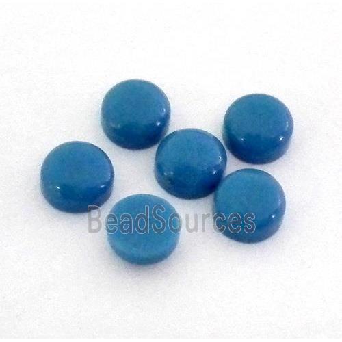 blue Turquoise cabochon, round