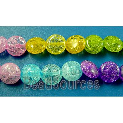 Chinese Crackle Crystal beads, circle