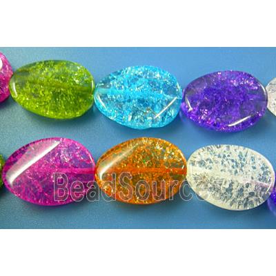 Chinese Crackle Crystal beads, twist