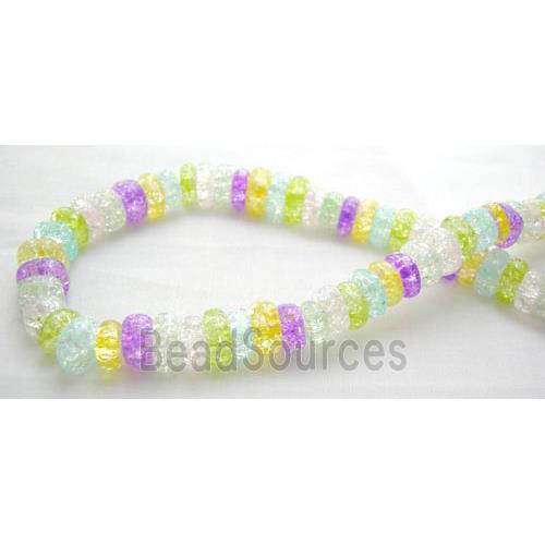 Chinese Crackle Crystal beads, rondelle