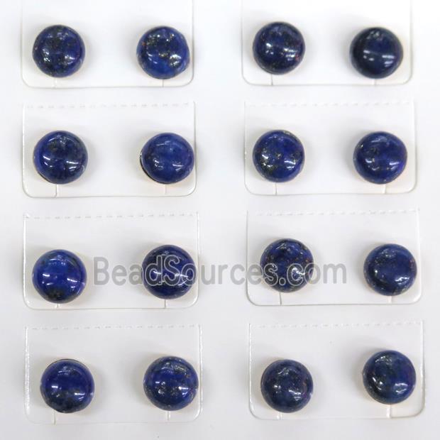 blue Lapis Lazuli Stud Earring