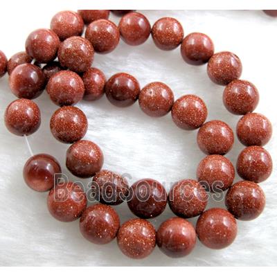 round gold sandstone beads