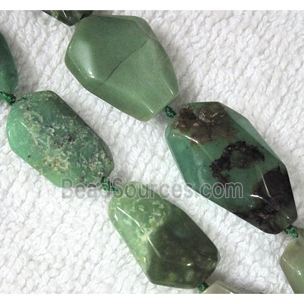 natural Chrysoprase bead, freeform