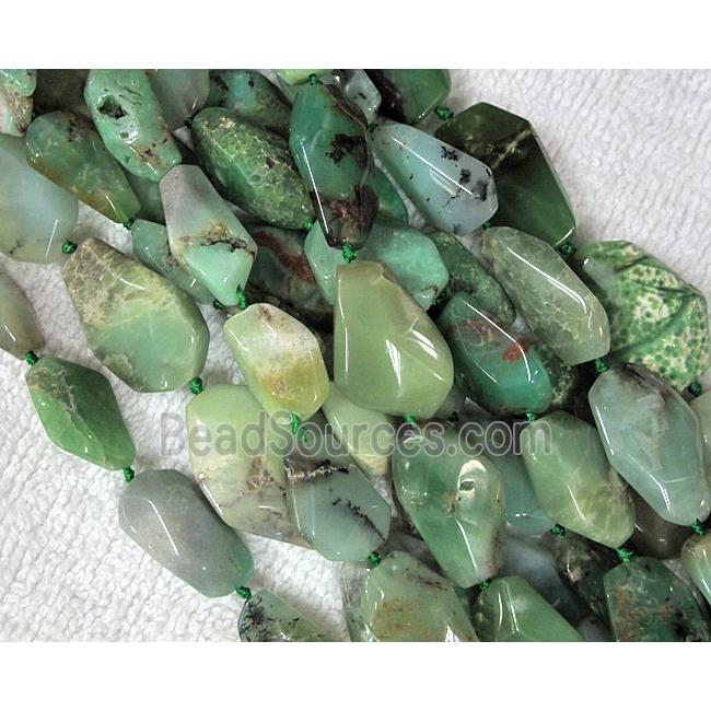 natural Chrysoprase bead, freeform