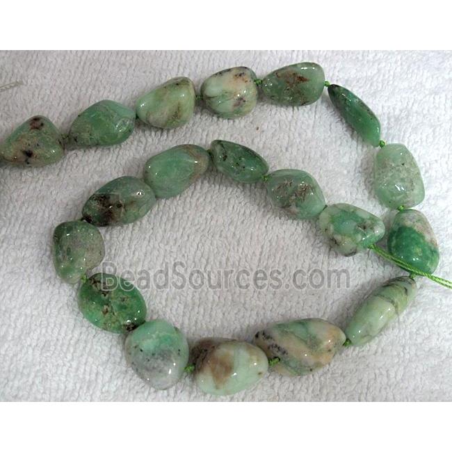 natural Chrysoprase bead, freeform