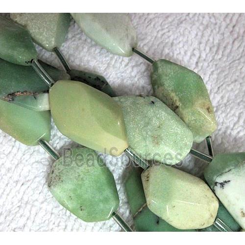 natural Chrysoprase bead, freeform