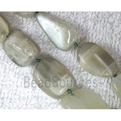 Natural moonstone bead, freeform