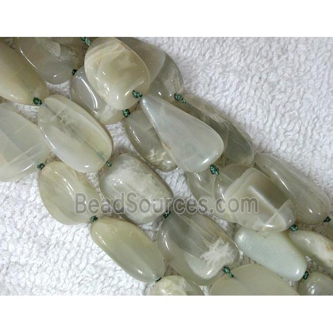 Natural moonstone bead, freeform