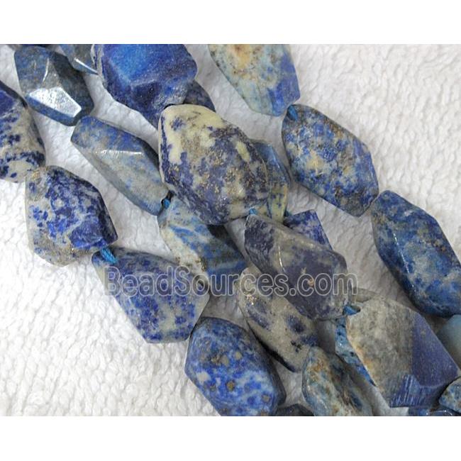 Natural lapis lazuli bead, freeform