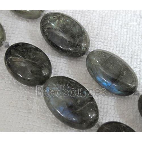 Natural Labradorite bead, oval